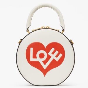 ♠️kate spade New York x Alexander Girard Heart Embossed Crossbody, Cream NWT